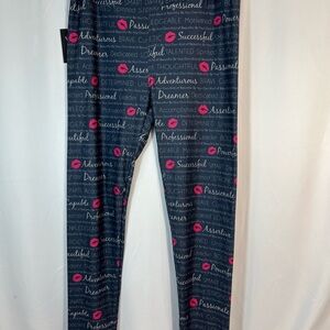 She’s Got Leggz Curvy Plus Inspirational Print Leggings